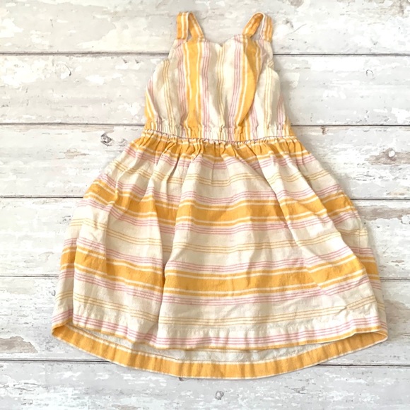 Carter’s 4T Kid Size 4 Summer Sundress Toddler Girls Dress Yellow Cream Size 4 - Picture 1 of 4